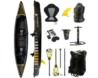 Yellow V Inflatable kayak for 2 pers. 420 x 85 cm, complete set