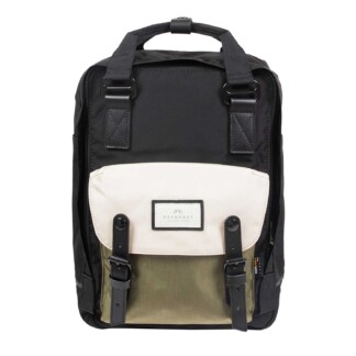 Doughnut Macaroon Backpack – black x slate green