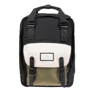 Doughnut Macaroon Large Backpack in black x slate green