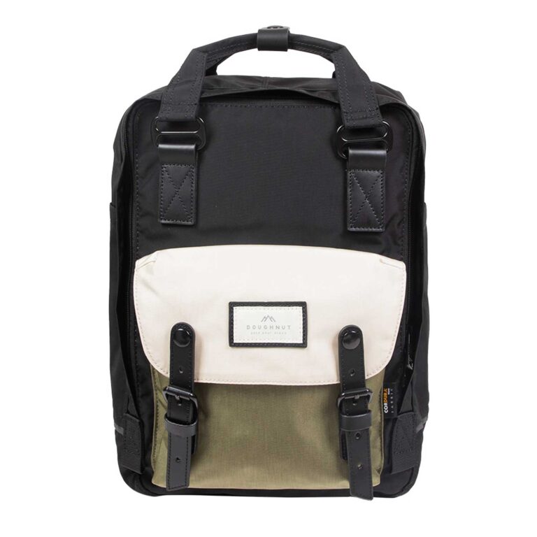 Doughnut Macaroon Large Backpack in black x slate green